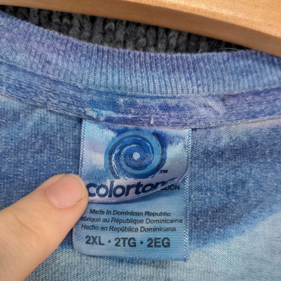 Colortone Men's Clearwater Beach T-Shirt Multi 2XL Tie Dye Sugar Skull Graphic - Picture 9 of 13